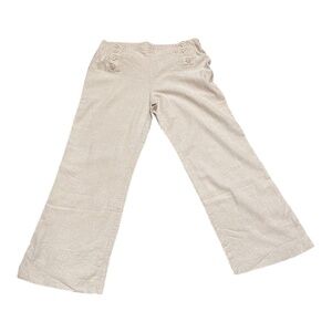 Women's Cato Crop Pants 55% Linen Size 10